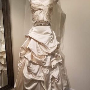 100% silk ivory wedding down